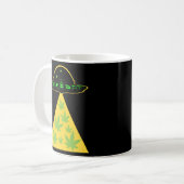 雑草葉ストナーエイリアン奪取UFOポット コーヒーマグカップ (正面左)