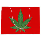 雑草葉パーソナライズされた ラージペーパーバッグ (裏面)