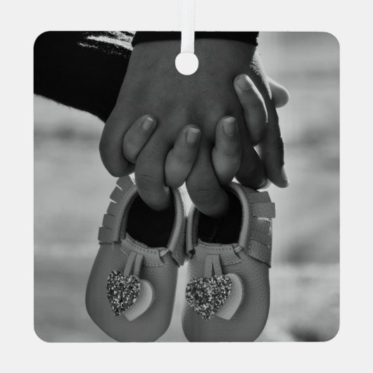 雑誌でクリスマスの妊娠発表を取り上げる メタルオーナメント (裏面)