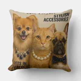 雑誌で友達と猫を飼う クッション