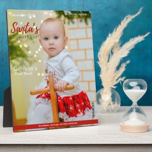 雑誌で私の初めてのクリスマスマイルストーンをカバー フォトプラーク (側面)