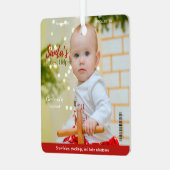 雑誌で私の初めてのクリスマスマイルストーンをカバー メタルオーナメント (正面左)