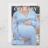 雑誌のカバー写真Boy Baby Shower 招待状 (正面)