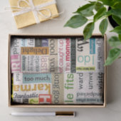 雑誌のタイポグラフィのコラージュのティッシュペーパー 薄葉紙 (ギフト)