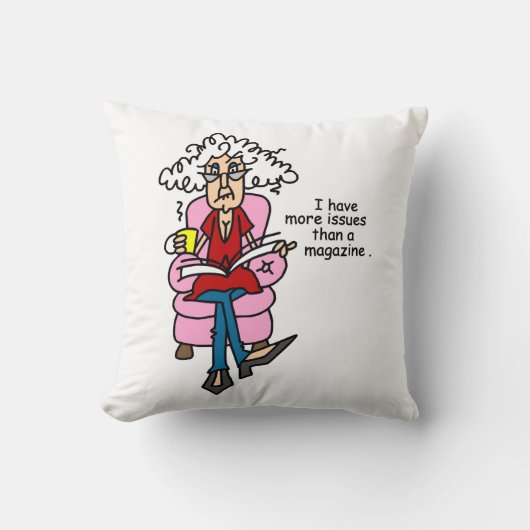 雑誌のユーモア以上の問題 クッション (正面)