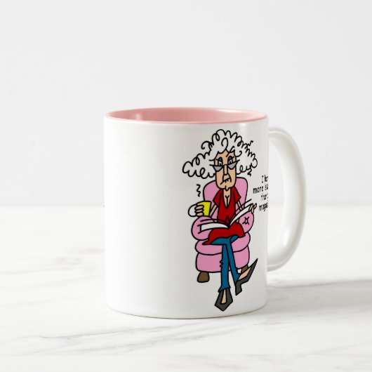 雑誌のユーモア以上の問題 ツートーンマグカップ (正面右)