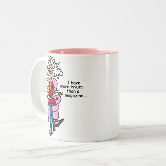 雑誌のユーモア以上の問題 ツートーンマグカップ (正面左)