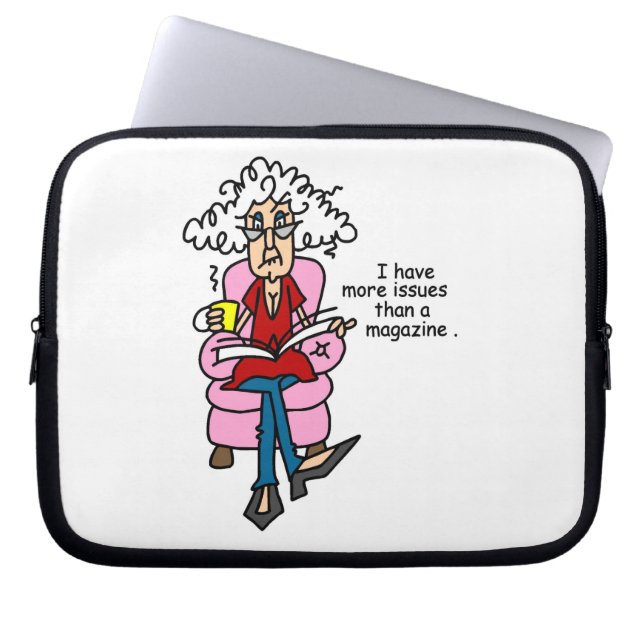 雑誌のユーモア以上の問題 ラップトップスリーブ (正面)