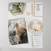 雑誌の写真！シックパーソナライズされたオフィス ポスター (正面)