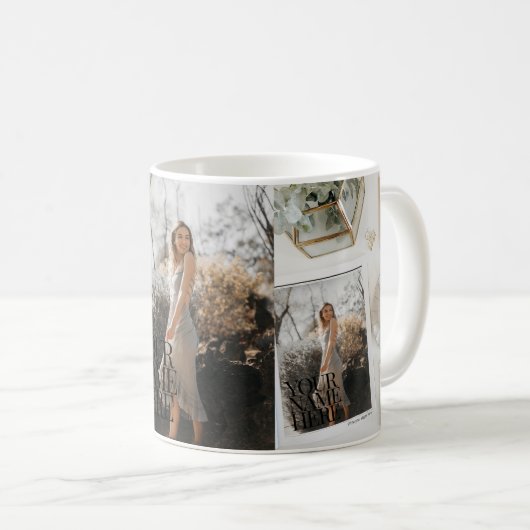 雑誌の写真!シックパーソナライズされたコーヒーM コーヒーマグカップ (正面右)