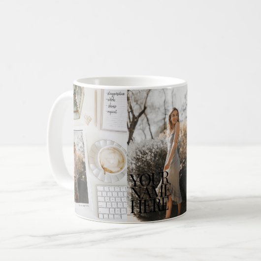 雑誌の写真!シックパーソナライズされたコーヒーM コーヒーマグカップ (正面左)