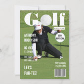 雑誌の有名人ゴルフ誕生日パーティーの写真 招待状 (正面)