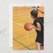 雑誌の有名人バスケットボール誕生日パーティーの写真 招待状 (裏面)
