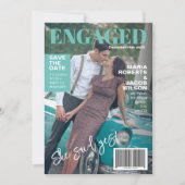 雑誌の表紙の写真の発表日を保存 招待状 (正面)