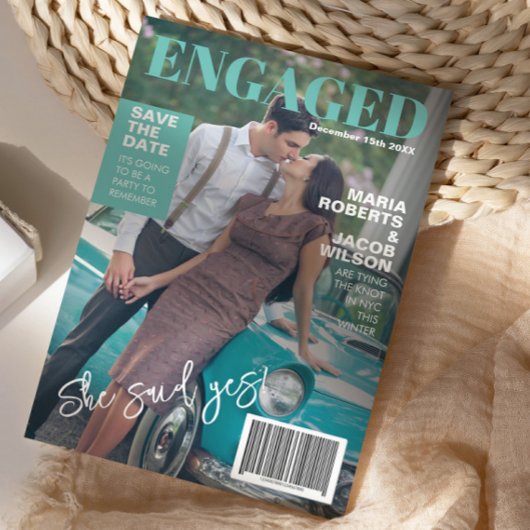 雑誌の表紙の写真の発表日を保存 招待状