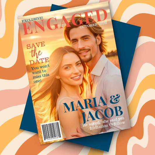 雑誌の表紙の写真の発表日を保存 招待状