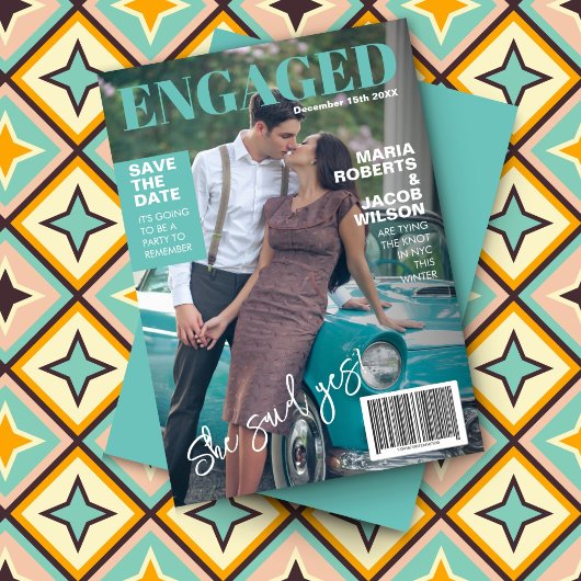 雑誌の表紙の写真の発表日を保存 招待状