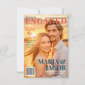 雑誌の表紙の写真の発表日を保存 招待状 (正面)