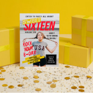 雑誌の表紙の外観 Sweet sixteenパーティー 招待状