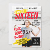 雑誌の表紙の外観 |Sweet sixteenパーティー 招待状 (正面)