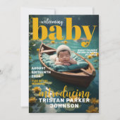 雑誌の表紙はっきりした生誕モダン発表 案内状 (正面)