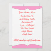 雑誌の表紙写真 誕生日パーティーの招待状 招待状 (裏面)