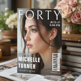 雑誌の表紙写真 40歳の誕生日パーティー 招待状