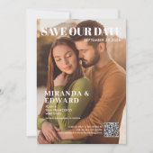 雑誌の表紙写真QRコード結婚式 セーブザデート (正面)