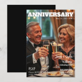 雑誌の表紙記念日招待状 招待状 (正面/裏面)