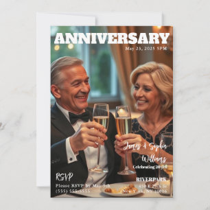 雑誌の表紙記念日招待状 招待状