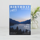 雑誌の表紙風景誕生日 招待状 (スタンド正面)