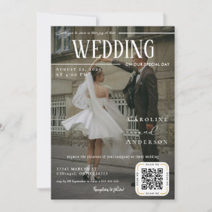 雑誌の表紙風結婚式招待状 招待状