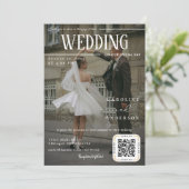雑誌の表紙風結婚式招待状 招待状 (スタンド正面)