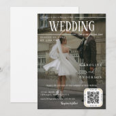 雑誌の表紙風結婚式招待状 招待状 (正面/裏面)