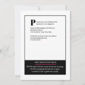 雑誌の表紙 ティーン洗礼 招待状 (裏面)