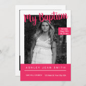 雑誌の表紙 ティーン洗礼 招待状 (正面/裏面)