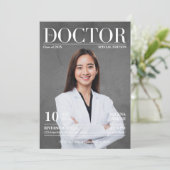 雑誌の表紙　ドクター　卒業パーティ　写真 招待状 (スタンド正面)