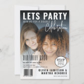 雑誌の表紙 |合同誕生日パーティー 招待状 (正面)