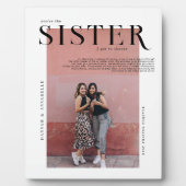 雑誌の表紙 | 姉妹への贈り物 写真コラージュ フォトプラーク (正面)