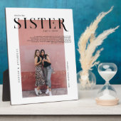 雑誌の表紙 | 姉妹への贈り物 写真コラージュ フォトプラーク (側面)