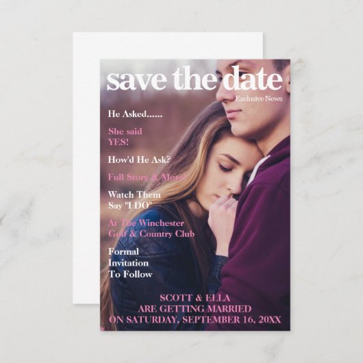 雑誌の表紙 | 日程を保存 セーブザデート (正面/裏面)