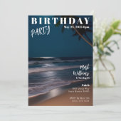 雑誌の表紙　月光のビーチ　誕生日 招待状 (スタンド正面)