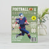 雑誌の表紙 有名サッカー選手 誕生日パーティー 招待状 (スタンド正面)