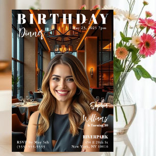 雑誌の表紙 誕生日ディナー 招待状