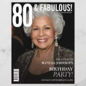 雑誌の表紙 80歳の誕生日ウェルカムサイン チラシ (裏面)