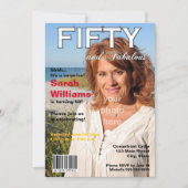 雑誌カバーの第50誕生日のパーティの招待状 招待状 (正面)