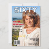 雑誌カバーの第60誕生日のパーティの招待状 招待状 (正面)
