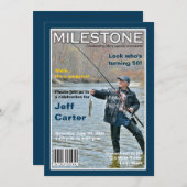 雑誌カバーバースデーパーティーの招待状 招待状 (正面/裏面)