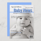 『雑誌カバー・バース・アナウンス』（青） 案内状 (正面/裏面)