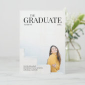 雑誌写真モダン卒業招待状 案内状 (スタンド正面)